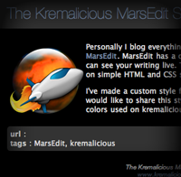 The Kremalicious MarsEdit Style