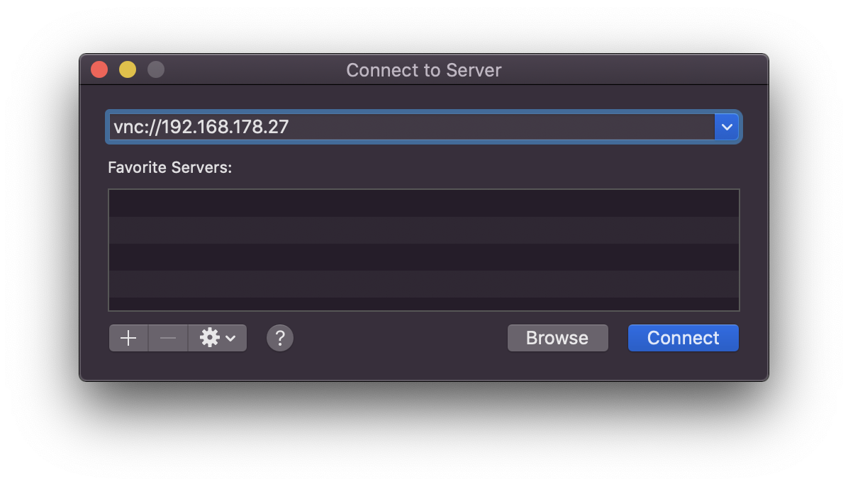 macOS Connect to Server in Finder