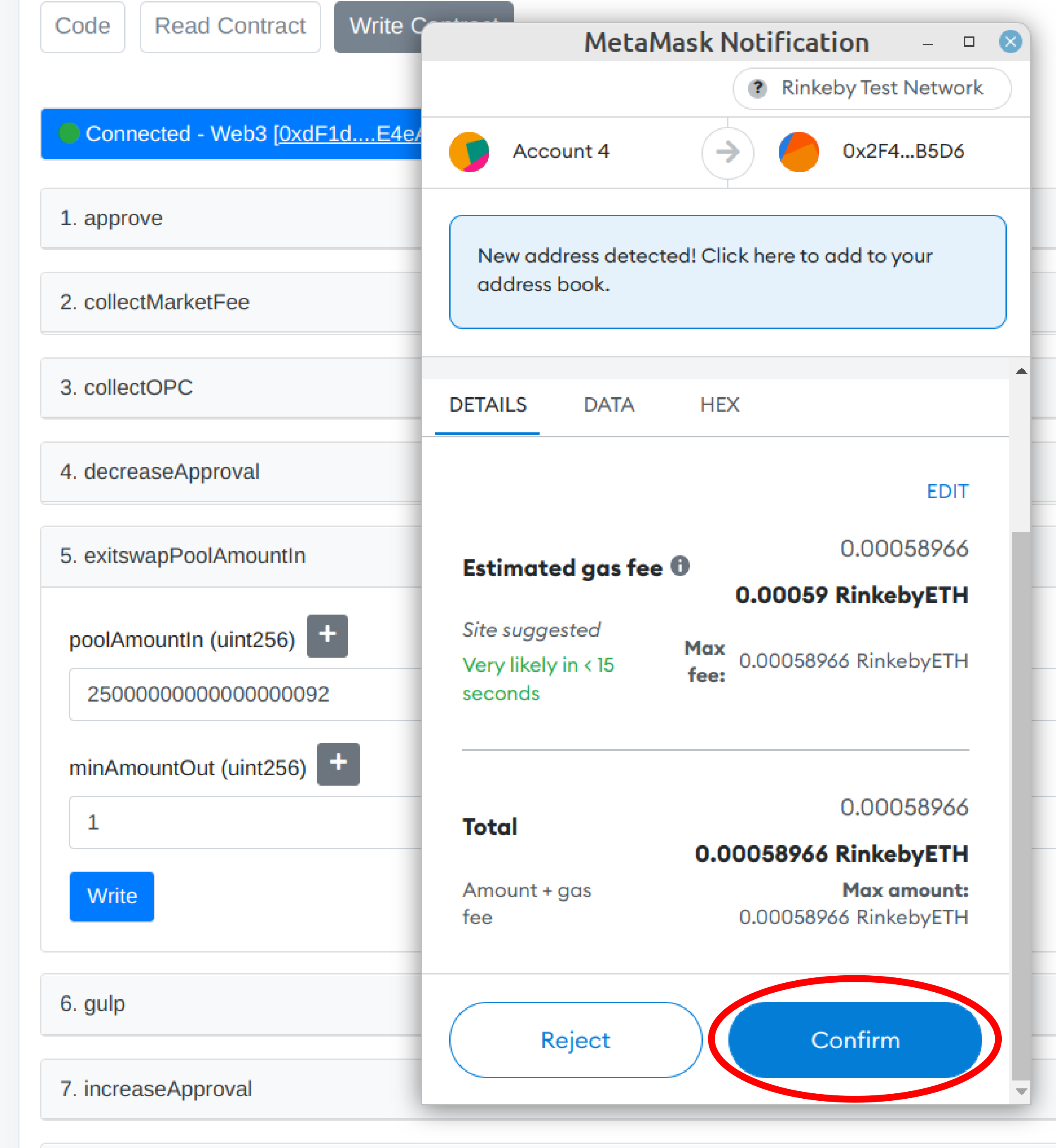 Confirm Transaction