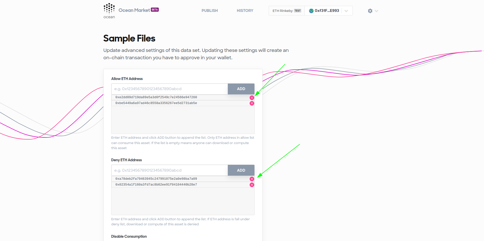 Removing a user from allow or deny list