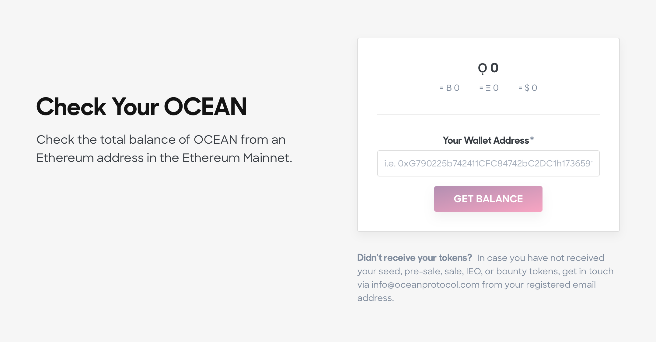 Ocean Token Tool