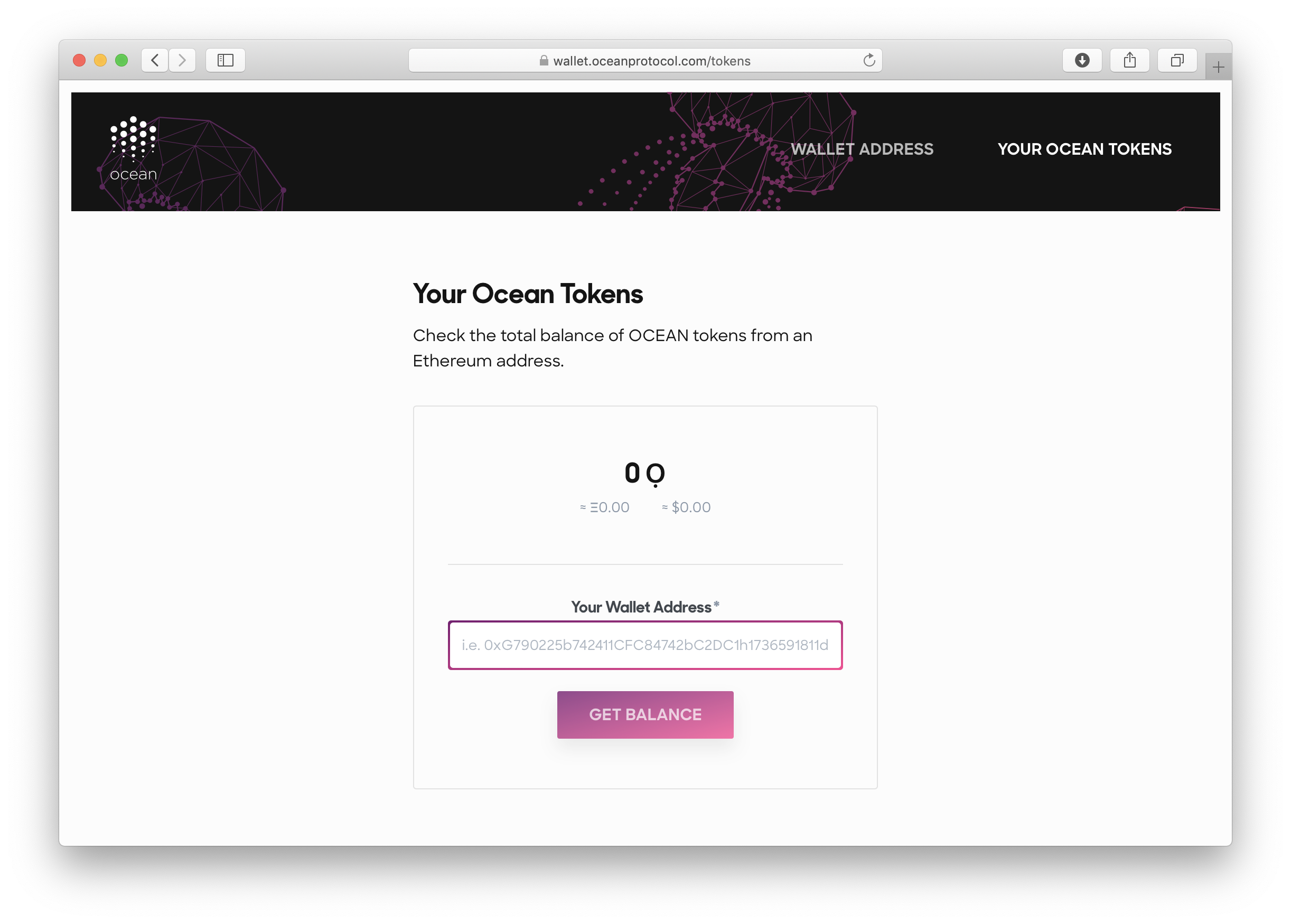 Ocean Token Tool