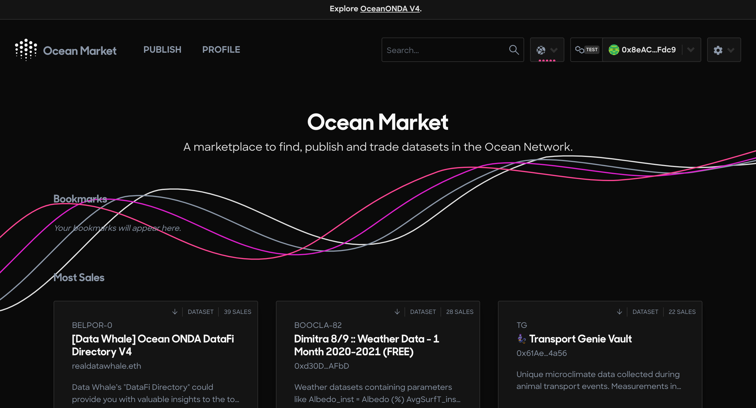 Ocean Market Homepage