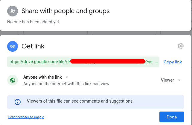 Publish - Google drive link